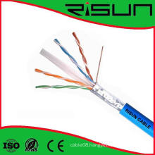 4pair 23AWG Shielded CAT6 LAN Cable with Blue PVC Jacket